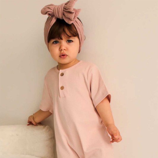 Powder Pink Baby Romper