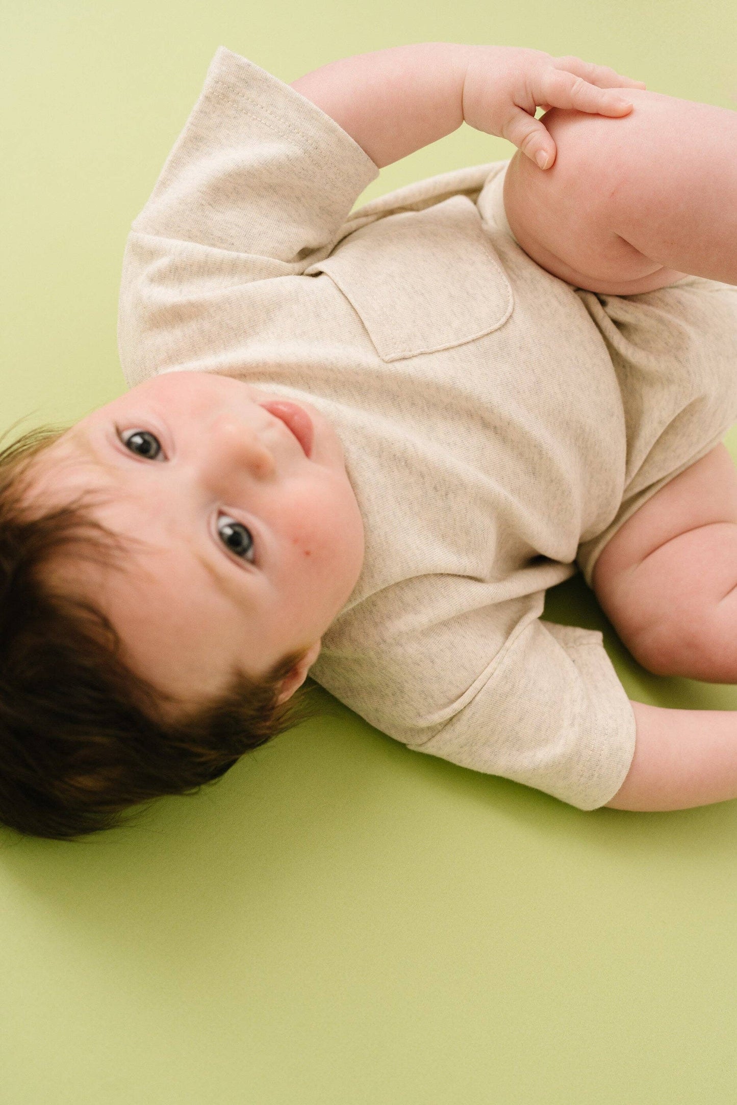 Oatmeal Pocket Romper