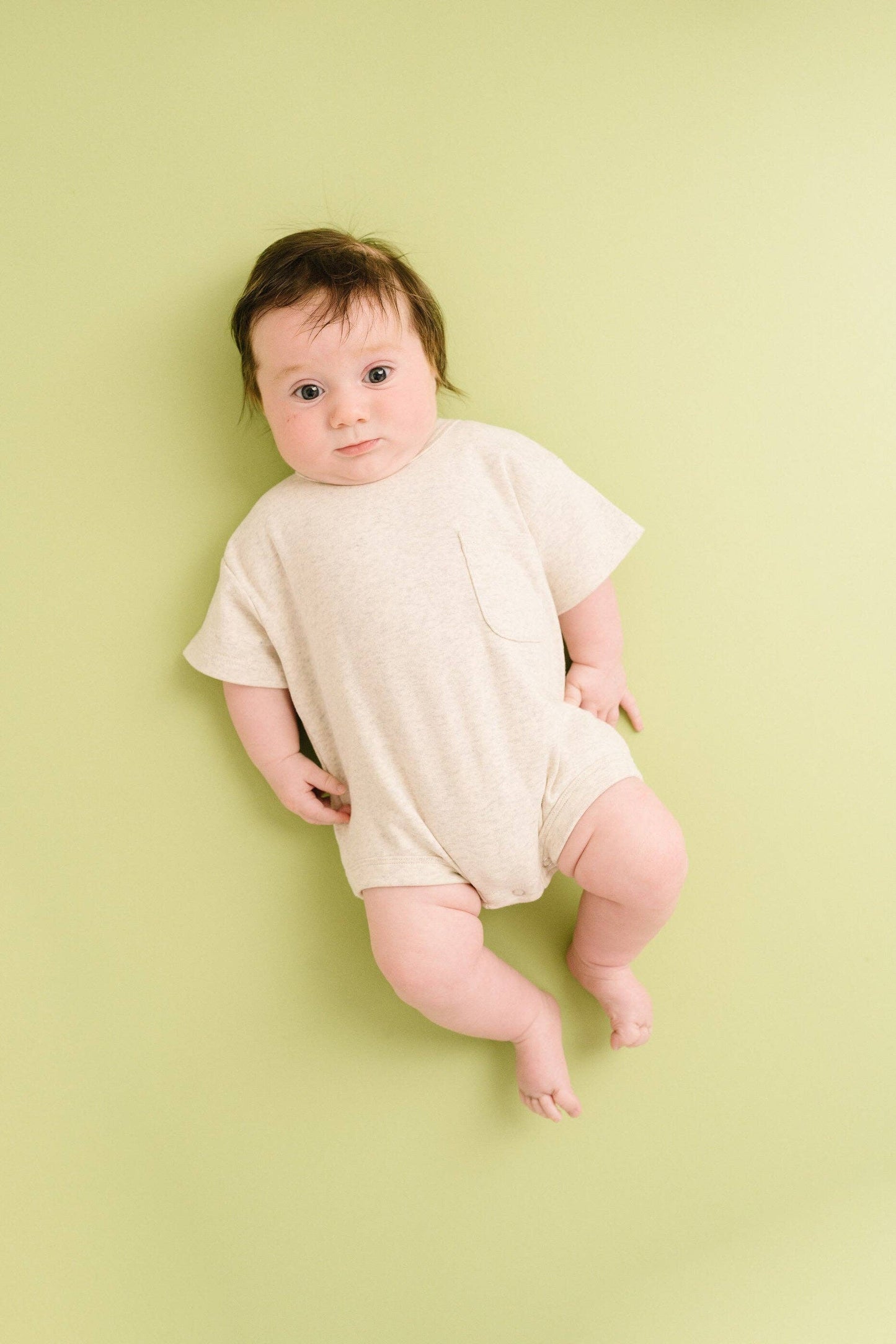 Oatmeal Pocket Romper