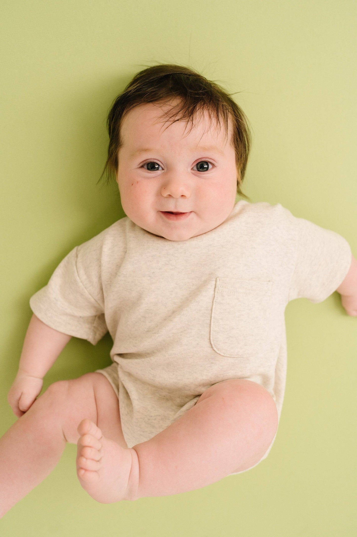 Oatmeal Pocket Romper