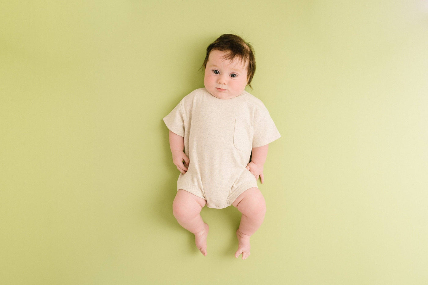 Oatmeal Pocket Romper