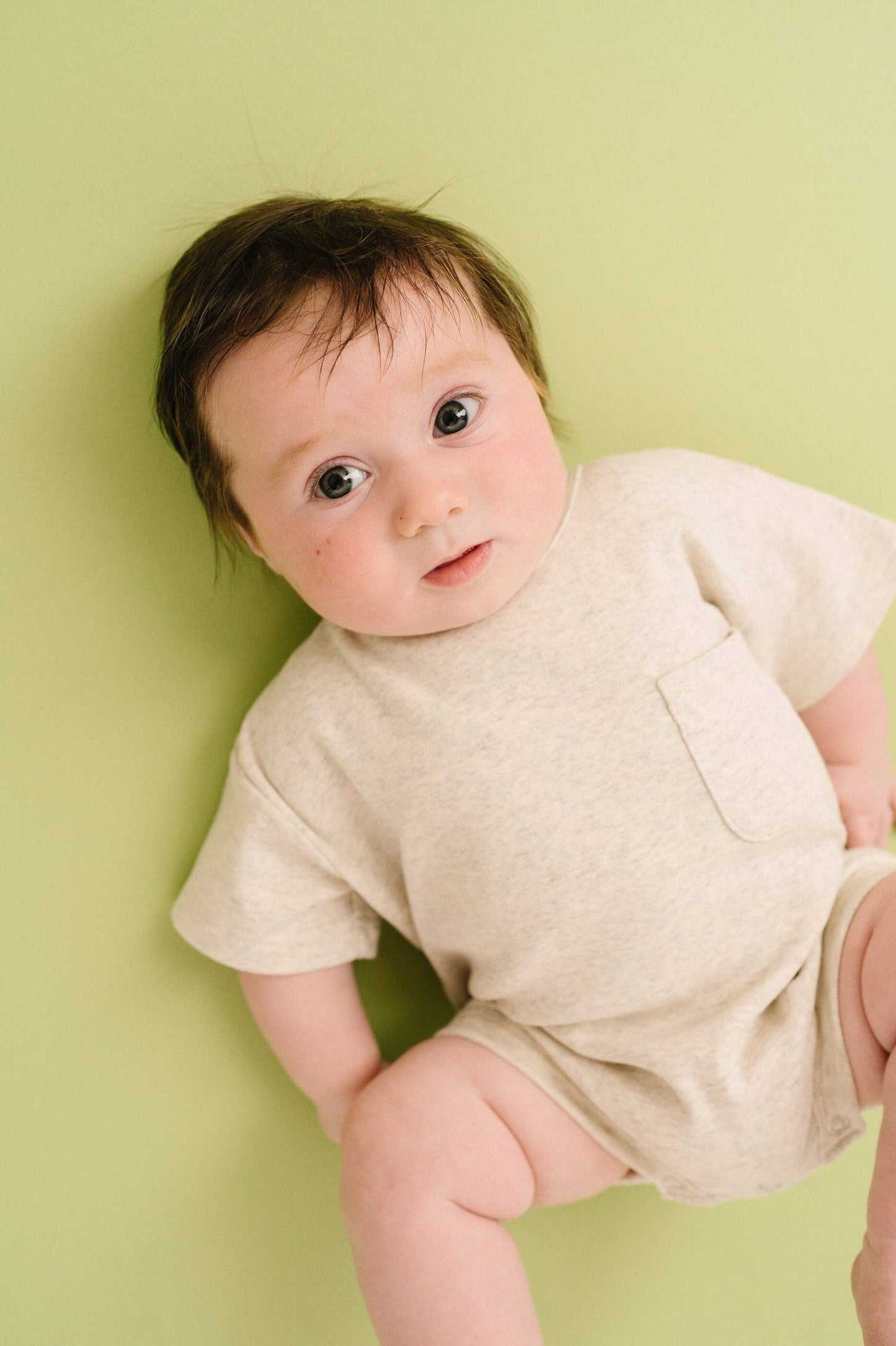 Oatmeal Pocket Romper