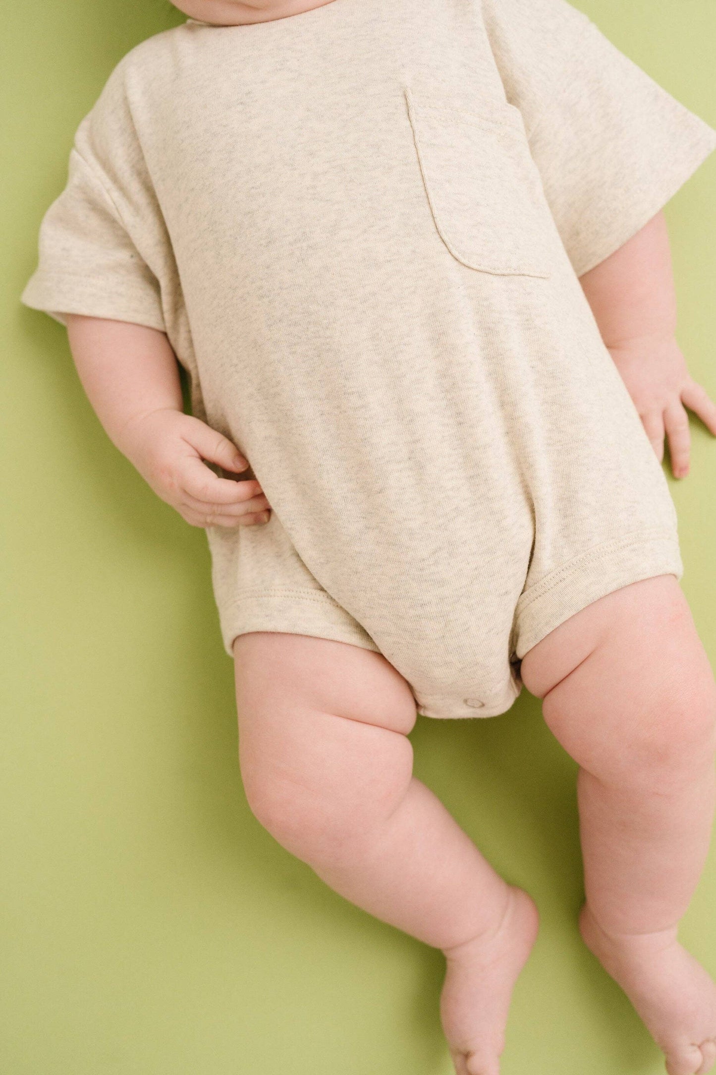 Oatmeal Pocket Romper