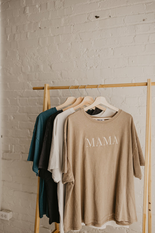 MAMA Embroidered Oversized Tee