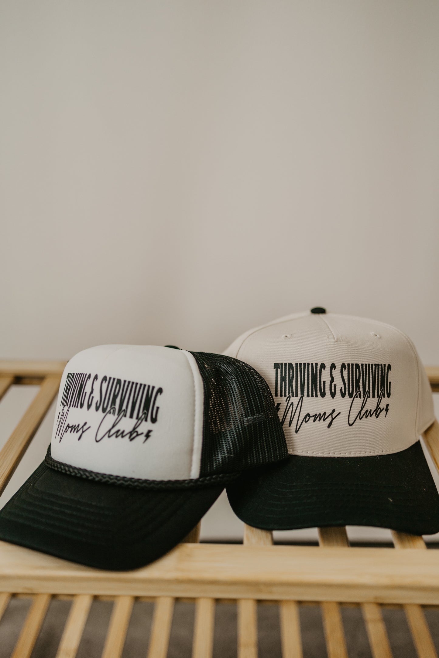 Thriving & Surviving Moms Club Trucker Hat (White/Foam)