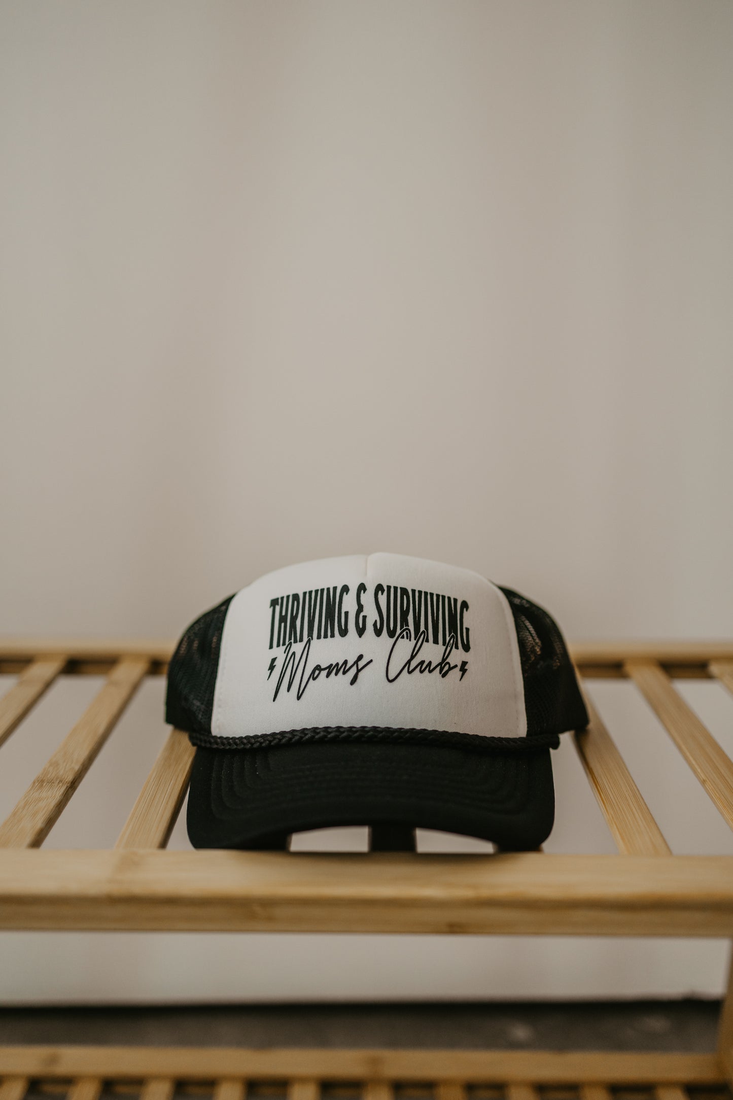 Thriving & Surviving Moms Club Trucker Hat (White/Foam)